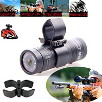 Shotgun Camera 1080P Full HD Sports Action Video Camera for Clay Shooting with Gun mounted Helmet camera outdoor