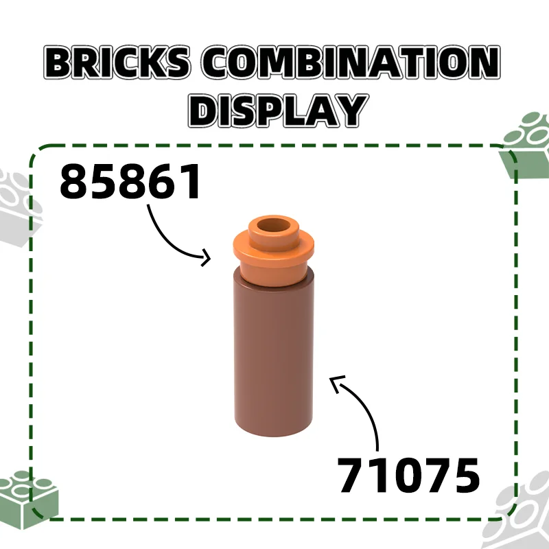 Wange 194Pcs/Lot  71075  Round 1x1x1 Cylinder Building Blocks MOC Accessories Compatible with Brick Children Toys Gift Box