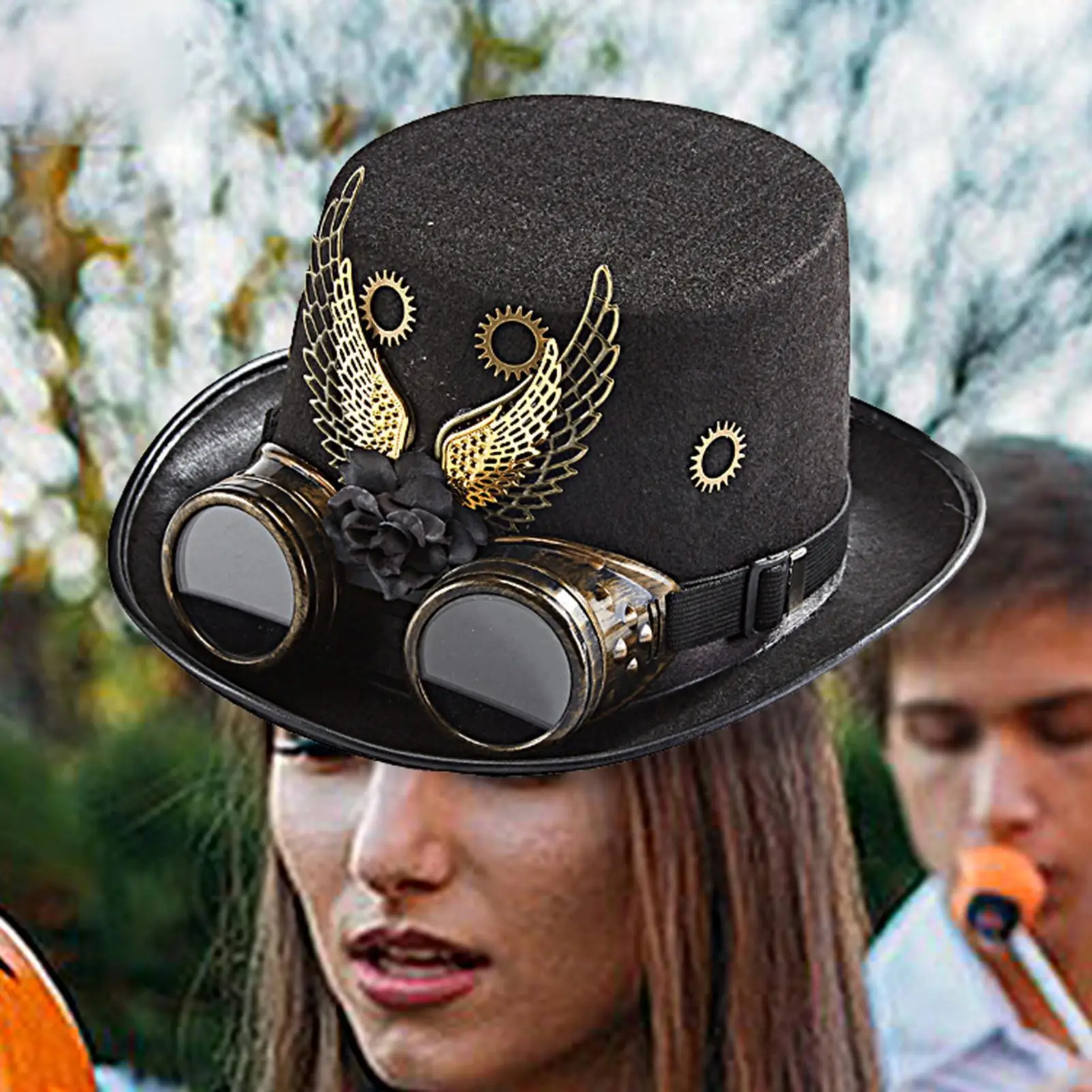 

Steampunk Hats For Women Halloween Dress Up Hat Dance Props Cosplay Headwear For Halloween Theatrical Performers Travel Festival