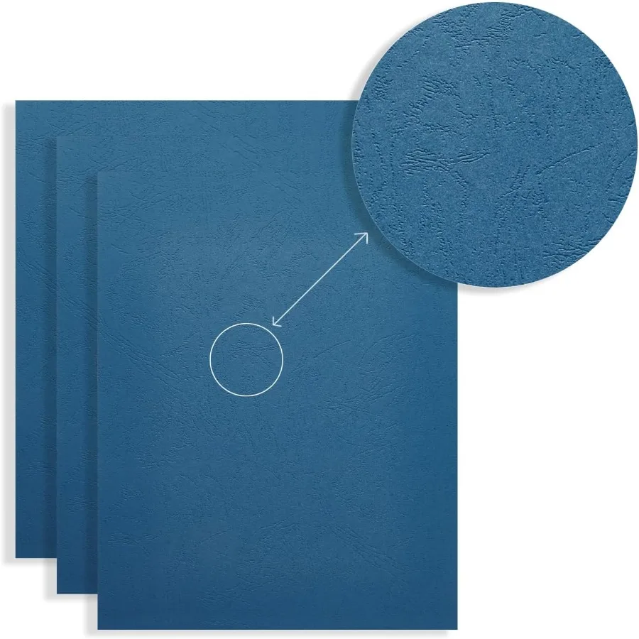 Confezione da 50 confezioni da 12 mil con texture in pelle, rilegatura in carta, rilegatura per presentazioni, 8,5x11 Ihes, dimensioni lettera Mult UnPuhed