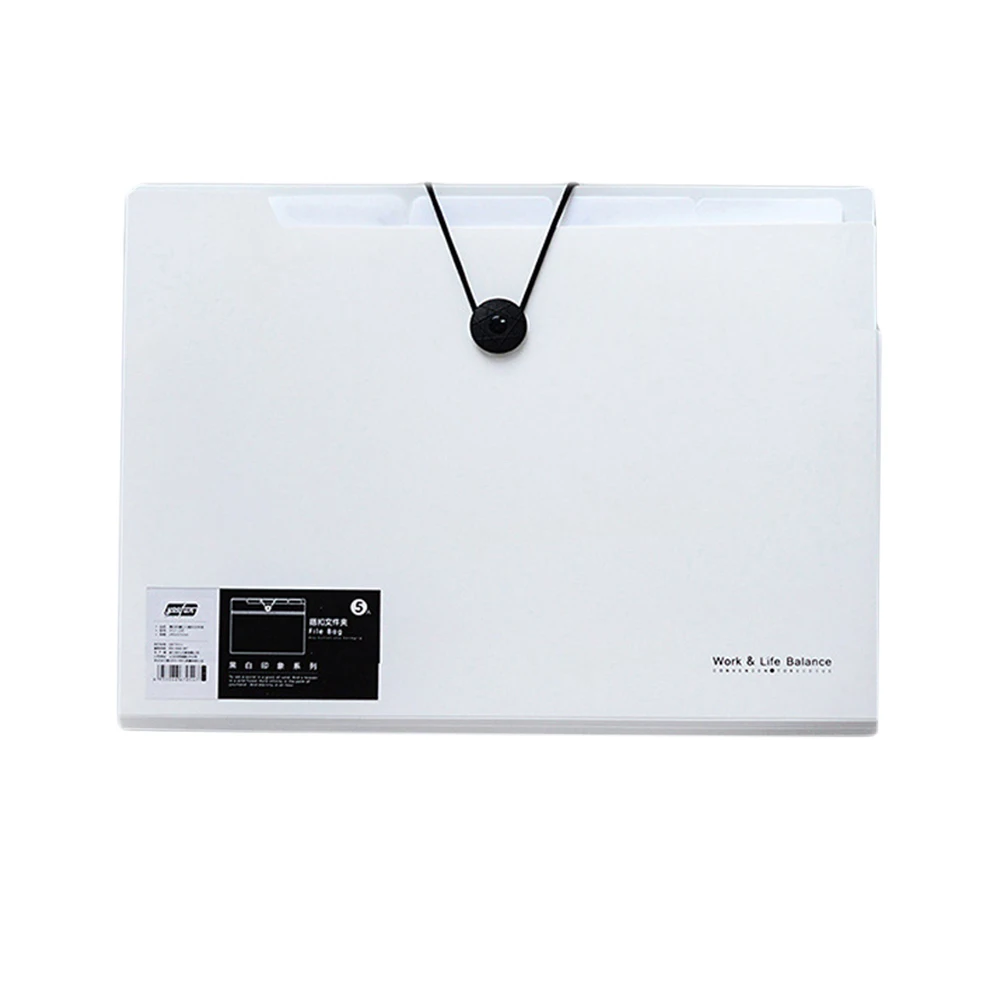 

File Organizer A4 Transparent Plastic Buckle Multi-Layer Folder Expanding Office File Holder Document Organizer Bag