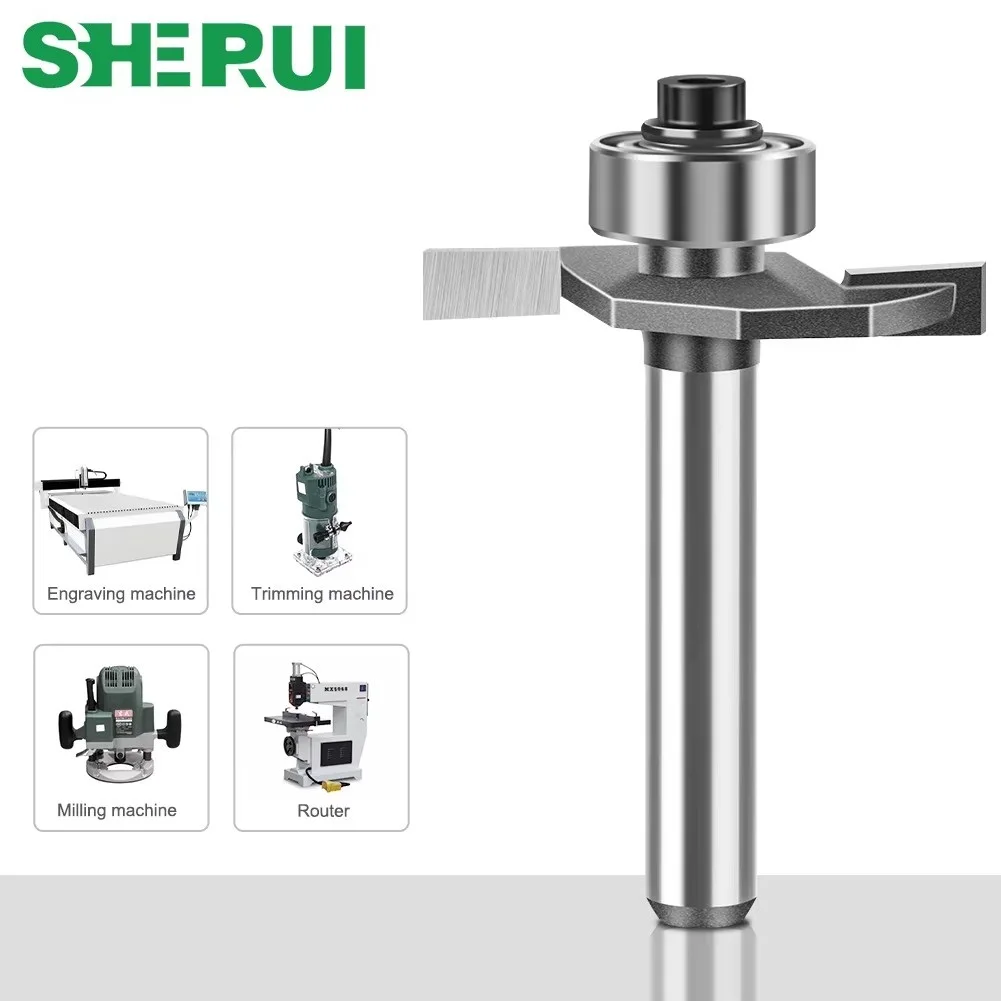 

6 мм 12 мм хвостовик двусторонний Т-образный фрезерный станок подшипник долбежные инструменты деревообрабатывающий фрезерный станок деревообрабатывающие инструменты