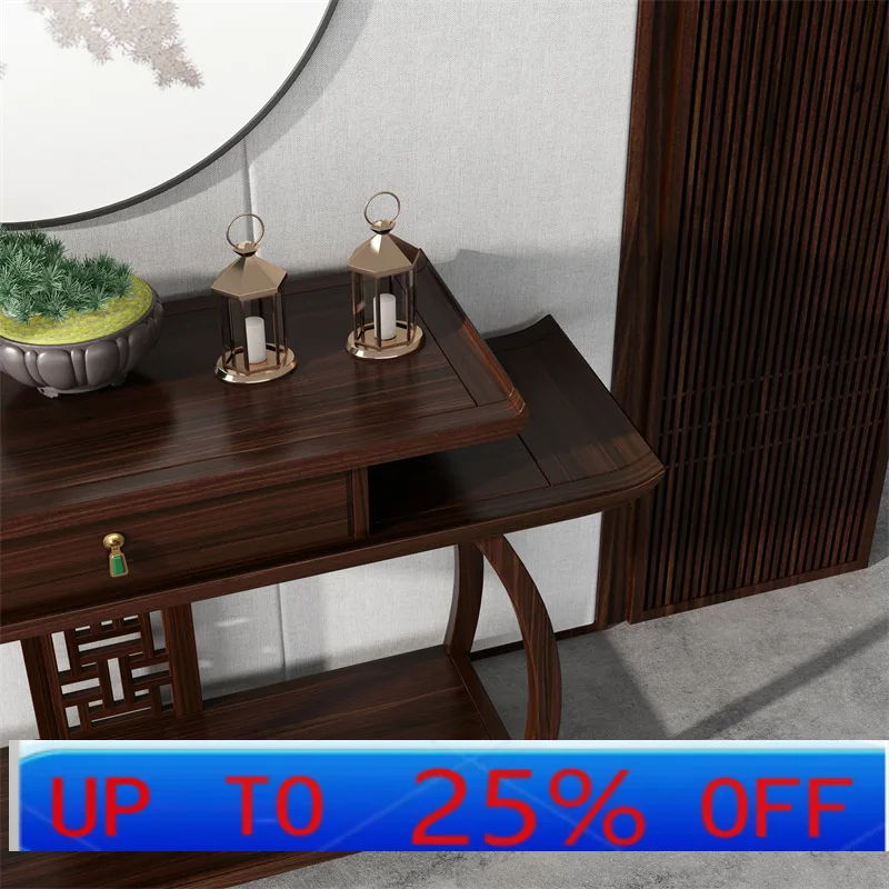 

LH new Chinese entrance table solid wood strip case living room entrance door table against the wall entrance cabinet
