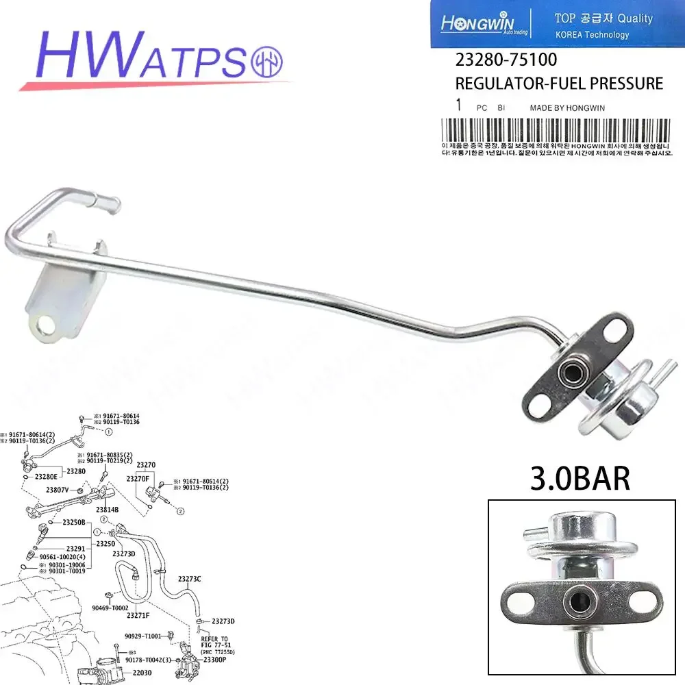 Fuel Pressure Regulator For Toyota HIACE TRH201R-RBMDKQ HIACE/REGIUSACE TRH200K-ERMDK INNOVA Toyota Fortuner 23280-75100