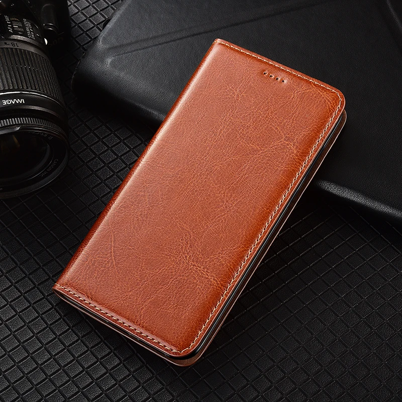 Crazy Horse Genuine Leather Case For ZTE Axon 7 mini 9 10 11 20 30 30S 40 A31 A41 Pro Ultra SE Phone Wallet Cover Cases