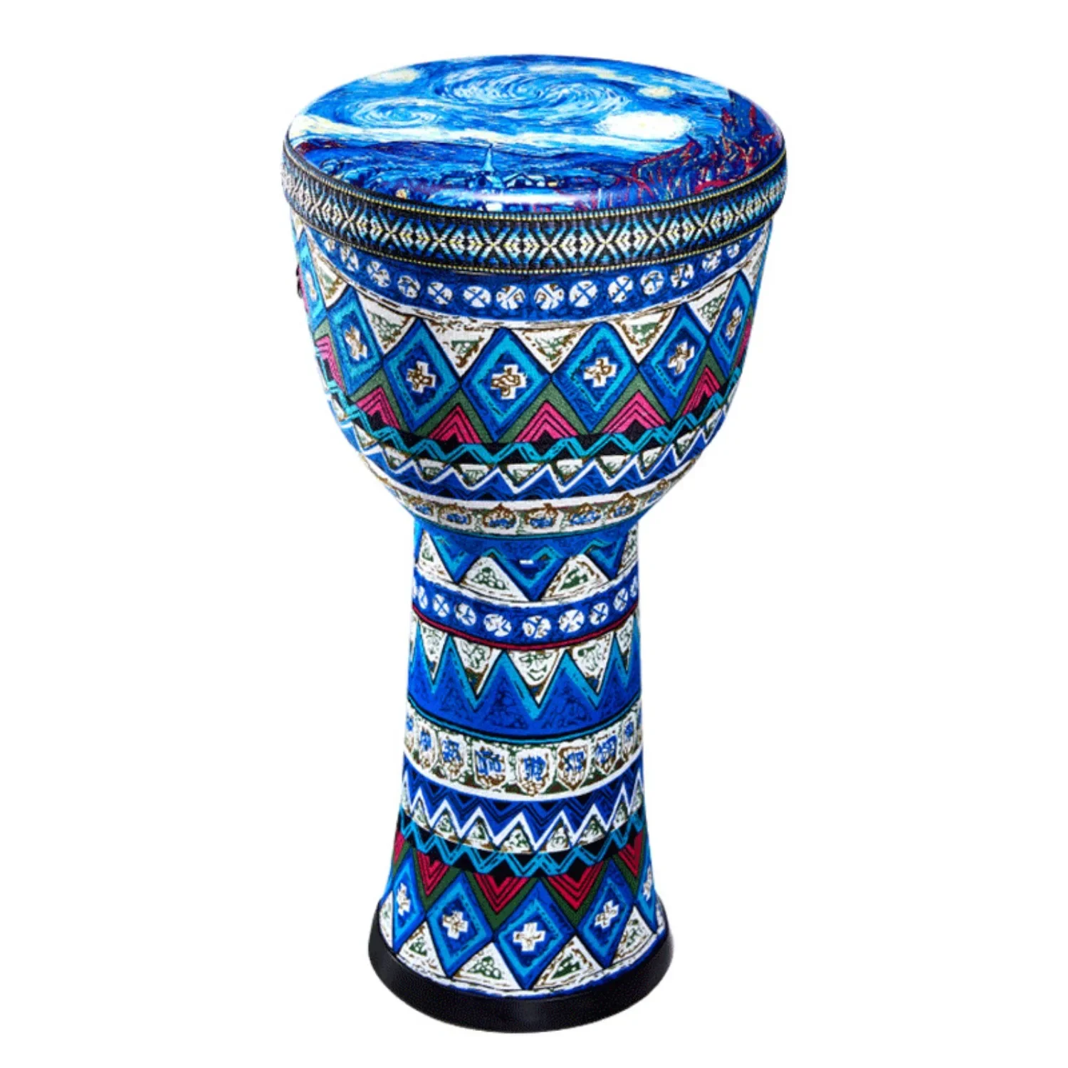 African Drum 8 Inch African Djembe Drum Hand-Carved Solid-Wood Goat-Skin Traditional African Musical Instrument