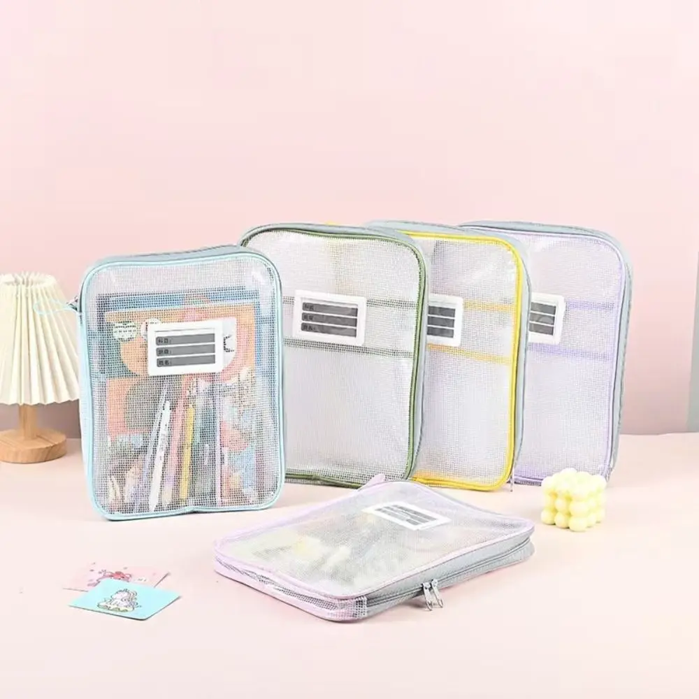 A4 Test Paper Storage Bag Zipper Large Capacity Transparent File Bag Multifunctional Thickened Stationery Organizer Pouch