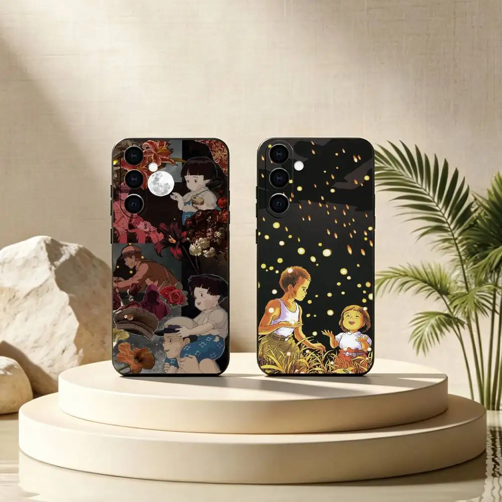 Grave of the Fireflies Phone Case For Samsung Galaxy A73,A72,A71,A70,A53,A52,A51,Soft Silicone Black Cover Gift