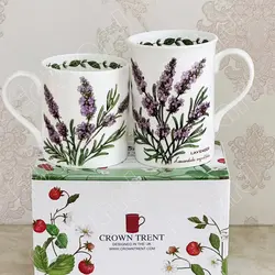 Lavender Pattern Mug Nordic Style Ceramic Coffee Cup Household Tea Mugs Water Cups Afternoon Tea Set Ceramics Tableware Crafts