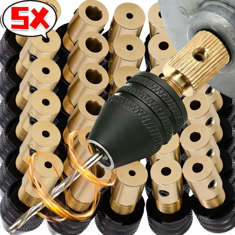 

Мини-самозажимной патрон для дрели, быстросменный адаптер для сверл, зажим-фиксатор для деревообработки, 2-5 мм, инструменты