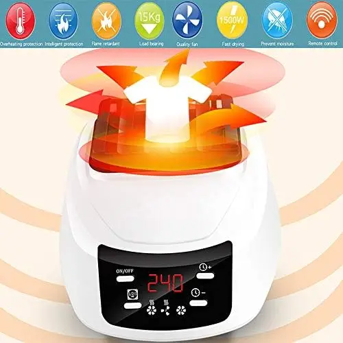 Портативная сушилка для одежды 110 В-240 В, складная бытовая складная сушилка с дистанционным управлением, регулируемый таймер, низкий уровень шума для дома