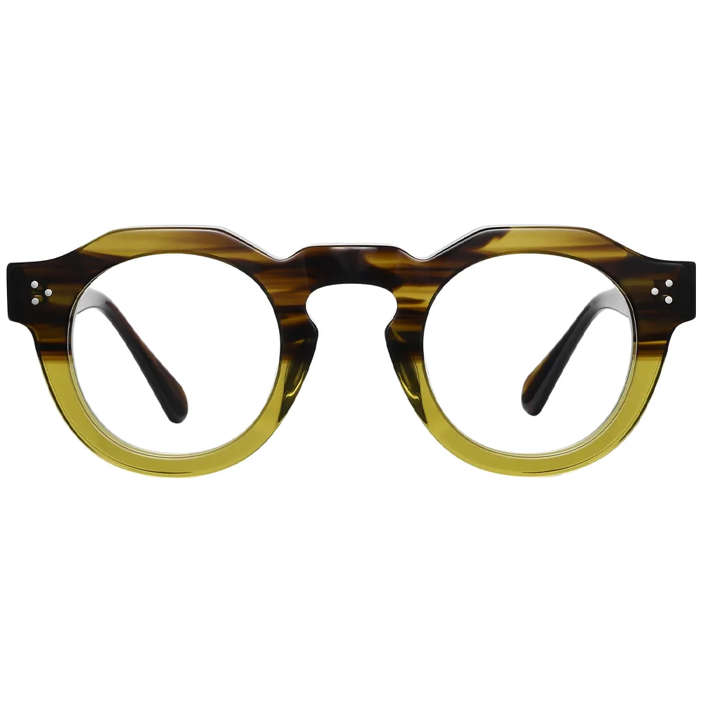 

Оправы для очков FYTOO из ацетата, двухцветные, ретро, круглые, с полной оправой, для повседневного и винтажного стиля G2413ZL