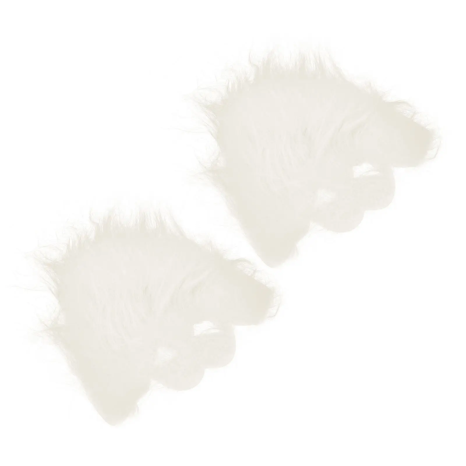 

2Pcs Christmas Fake Beard Santa Claus White Artificial Beard Party Costume Accessory Reusable Elastic Band Santa Mustaches