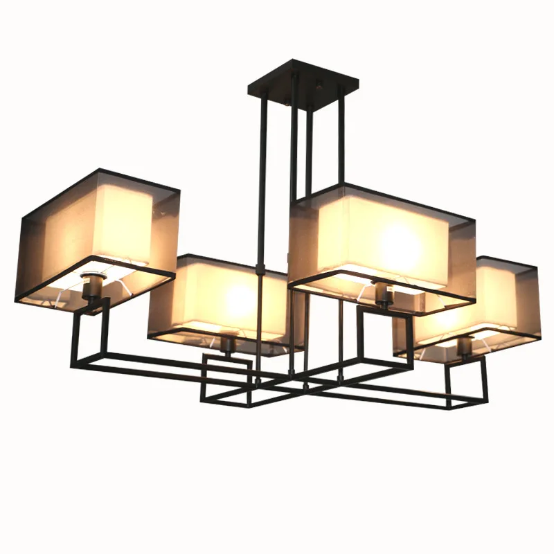 

New Chinese chandelier living room, modern and simple Chinese style Zen antique restaurant
