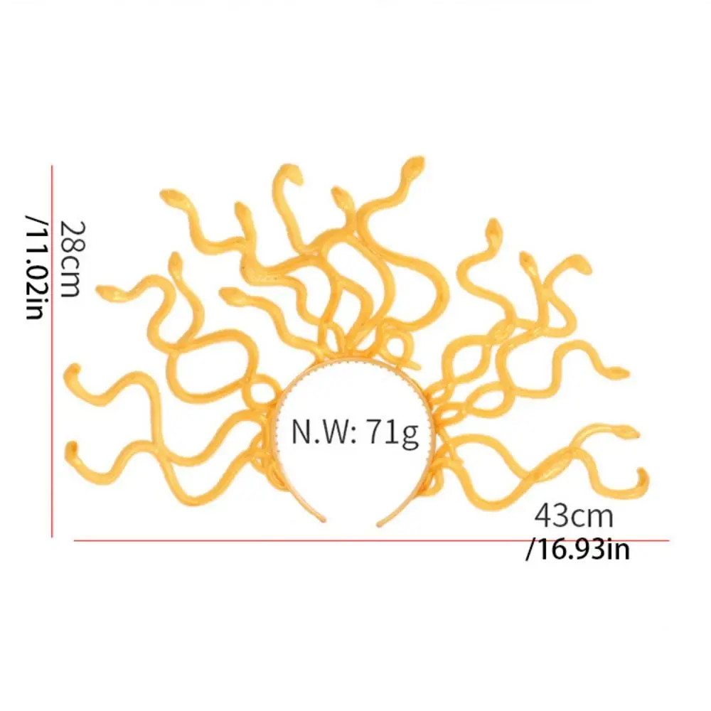 عصابة رأس سوداء على شكل ثعبان ، عصابة شعر ، أغطية رأس ، غطاء رأس للحفلات التنكرية ، راتنج بلاستيك ، إكسسوارات أداء المسرح