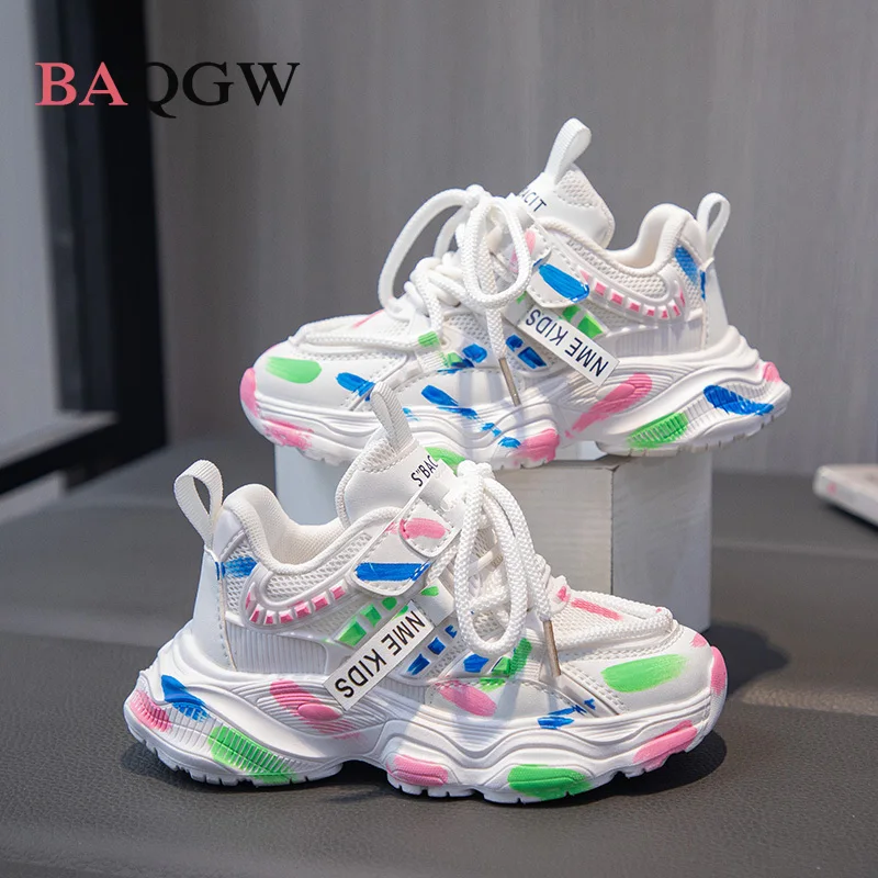 

Spring 2024 Kids Designer Shoes Boy Soft Bottom Running Shoe Girl Comfortable Leather Sport Children Shoes Girls Kid School Shoe