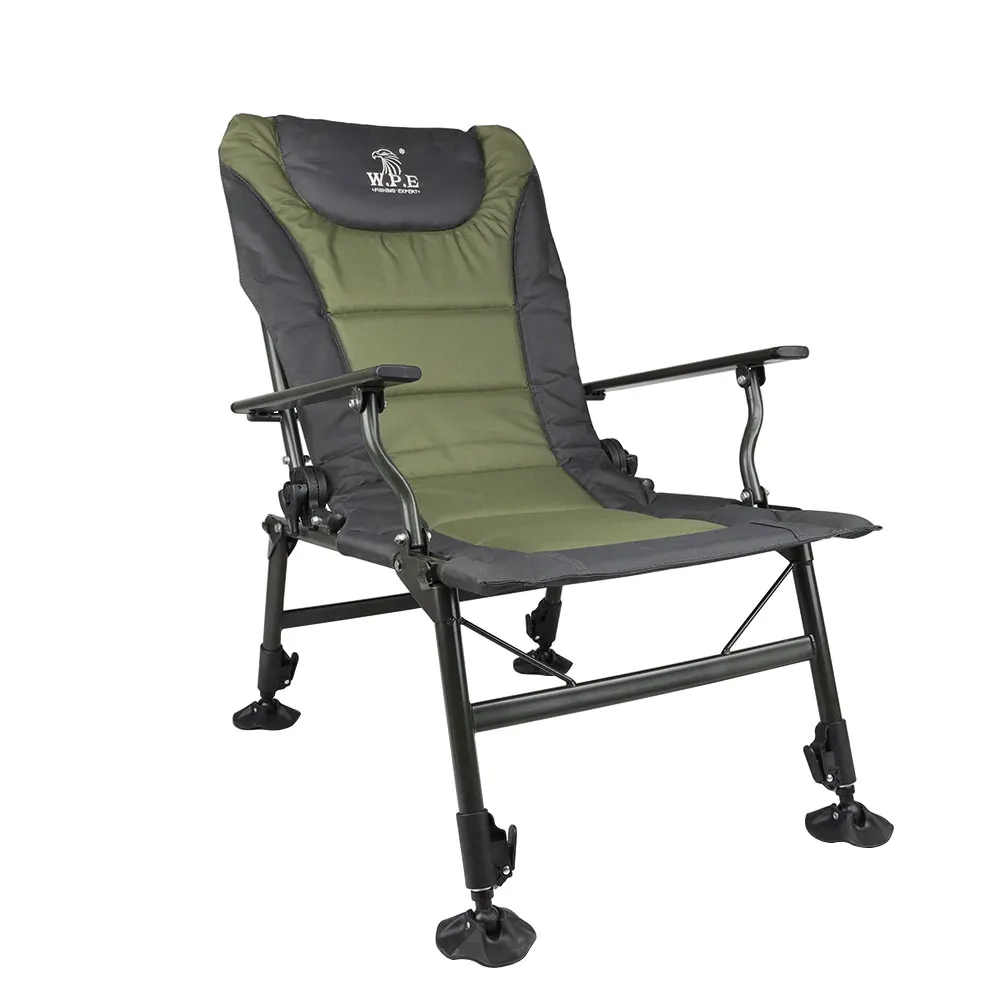 

W.P.E 25 Tube Olive Green Grey Army Green Beach Chair Outdoor Carp Fishing Chair Folding Portable Fishing Tackle Lounge Chair