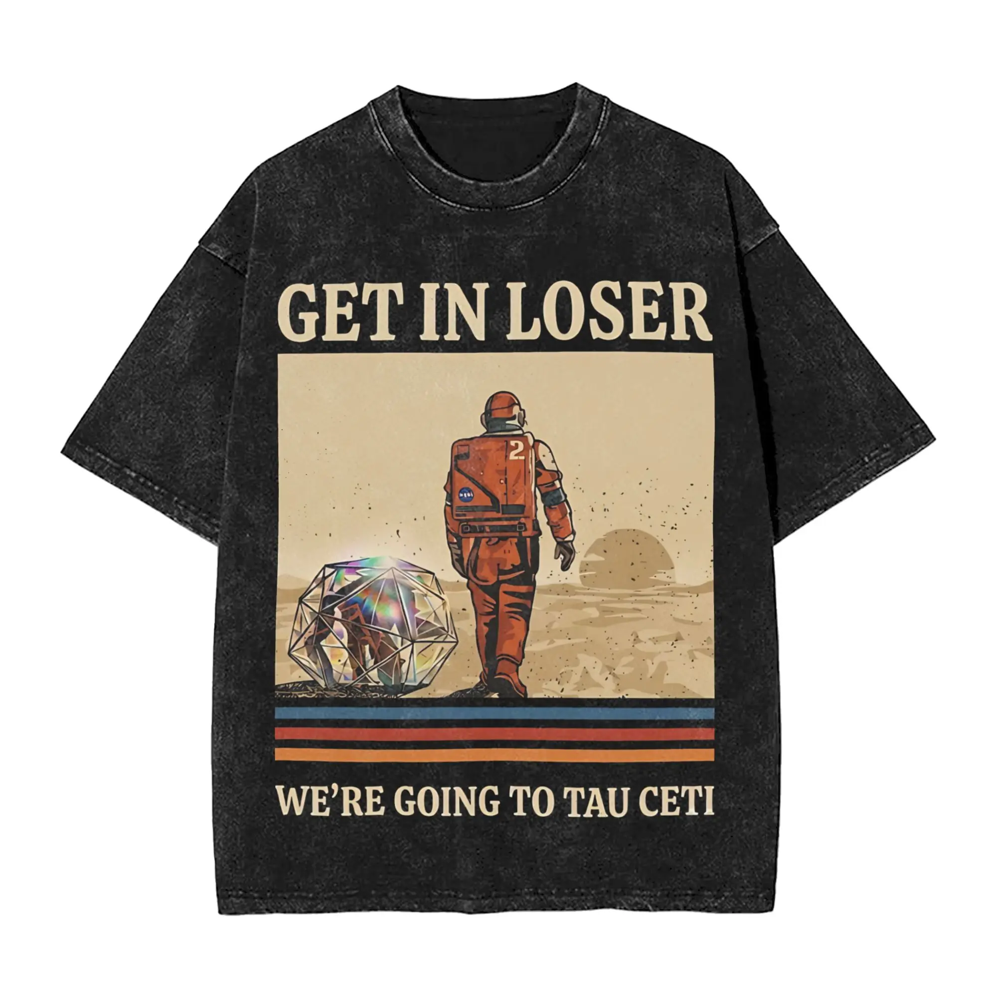 Get in loser we‘’re going to tau ceti Rocky PHM Retro Project Hail Mary T Shirts Leisure O Neck T-Shirts Cotton Plus Size Tops