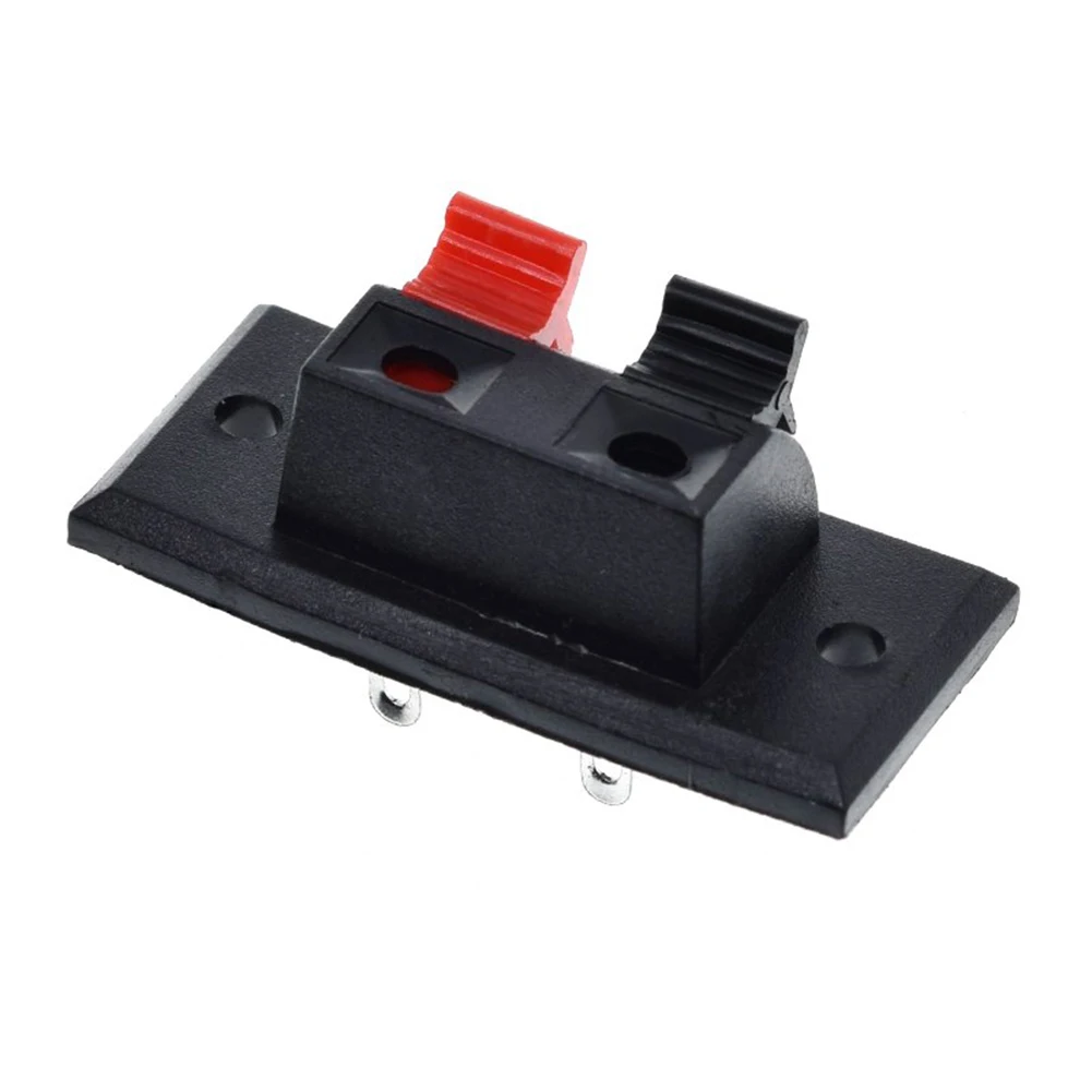 Spring loaded Push Release Speaker Connector  2 Terminal Design  Red/Black Color Polarity Coding  Easy Installation