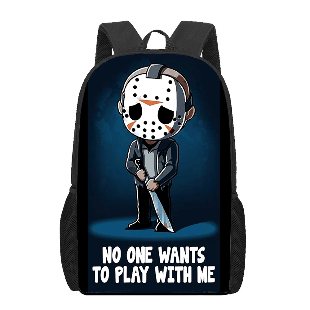 Jason Voorhees Women Men Backpacks Children Shoulder Bag School Bags Back Pack For Teenager Girls Boys Book Bag Female