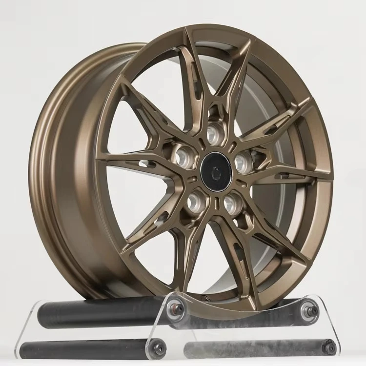 Forged New Hyper Black Five Spoke Deep Dish Sport Car Rim Aluminum Alloy Wheel Hub PCD 120/130mm ET 15/20/30mm