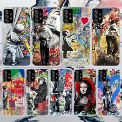 Banksy Graffiti Art Soft Phone Case For Samsung Galaxy A16 A26 A36 A56 A15 A14 A13 A55 A54 A53 A35 A34 A33 A25 A24 A23 A05S A04S