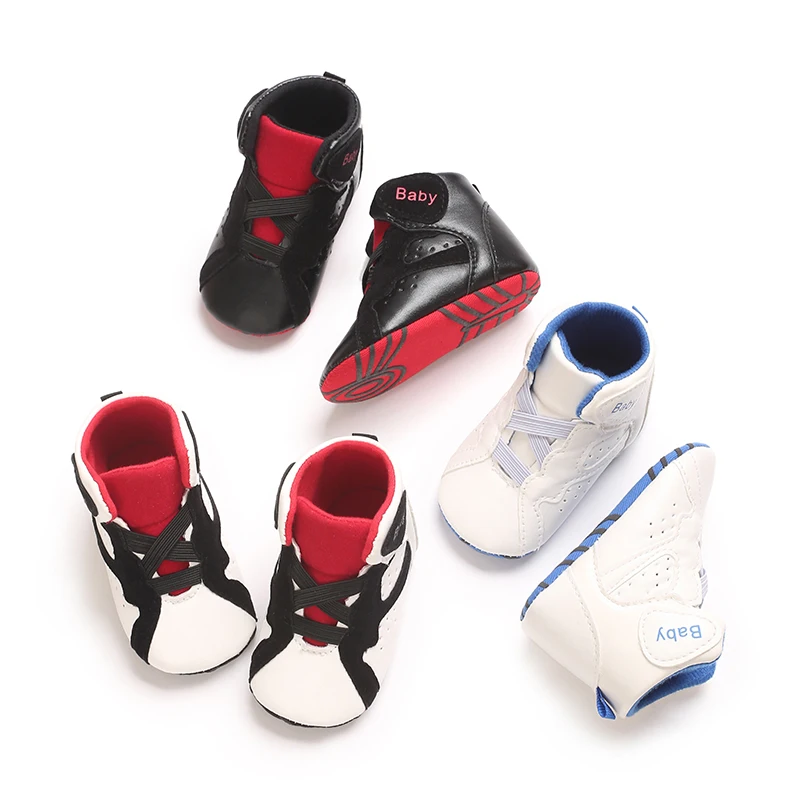 0-1 year Baby Basketball Sports Sneakers Newborn Baby Boys Girls Print First Walkers Shoes Infant Toddler Anti-slip Baby Shoes