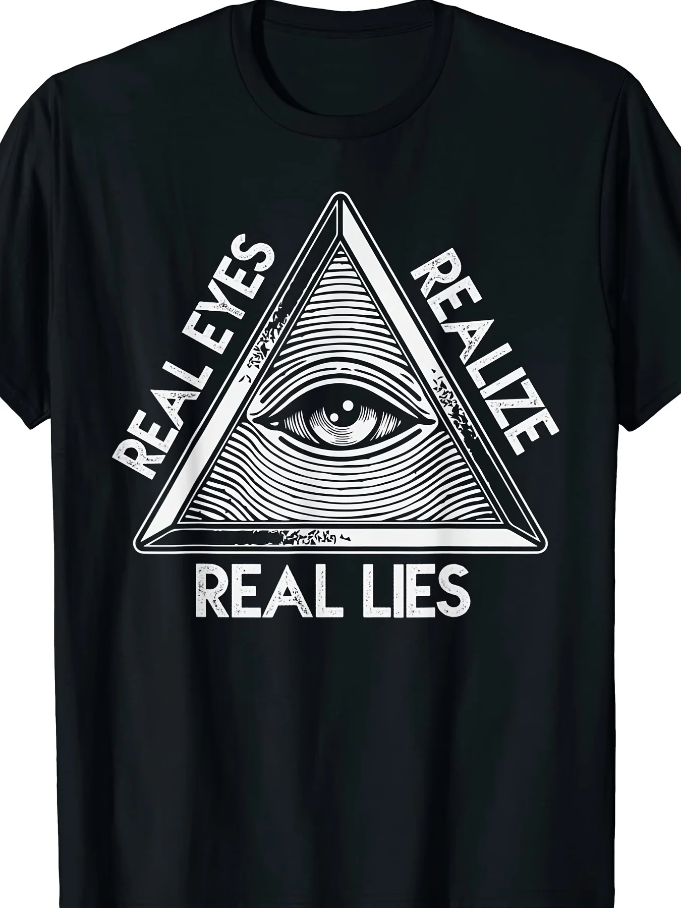 

Crew neck cotton t-shirt short sleeve, casual eye graphic t-shirt, essential item for summer casual wear, breathable fabric