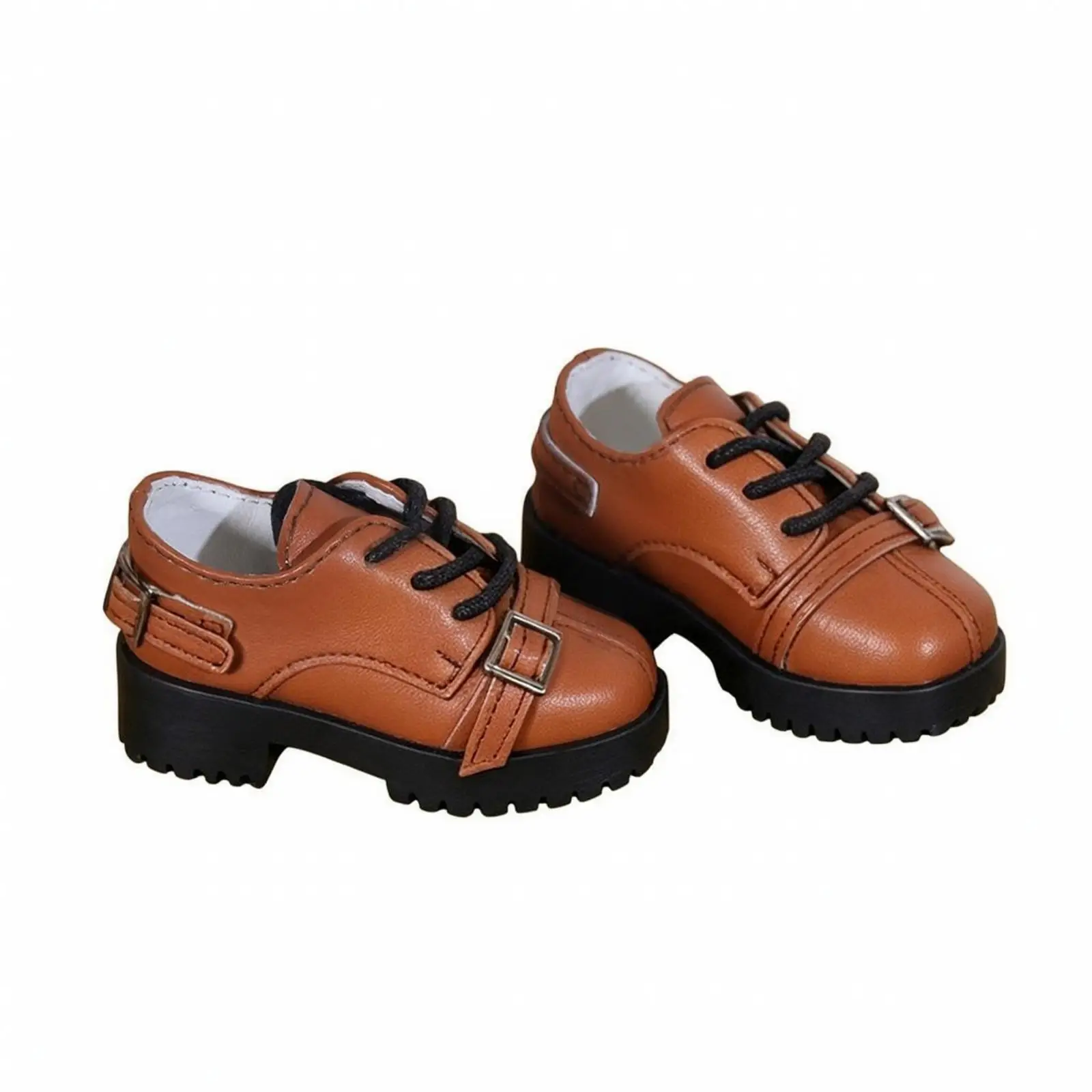 Resin Doll Boot with Chunky Sole Adjustable Buckle Strap BJD Doll Footwear for Creative Character Styling