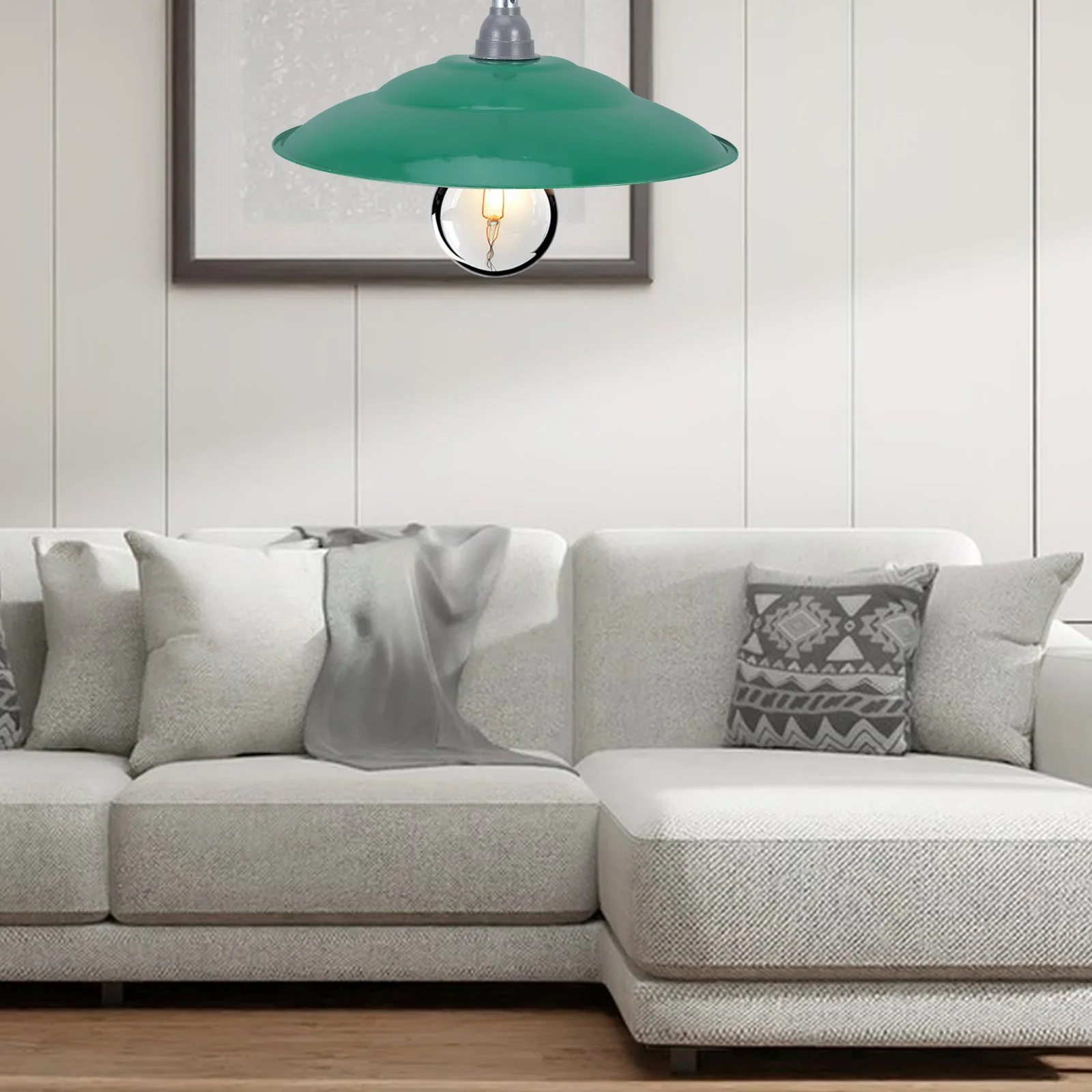 غطاء إضاءة LED عالي الإضاءة من الحديد المستدير لغطاء المصباح الصناعي المقاوم للماء من المصنع مع أداء مستقر وإضاءة موحدة