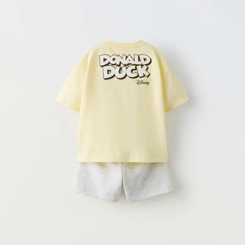 Baby Clothes Sets Kids Cotton Summer Newborn Boy Girl Infant Clothing Yellow Duck Tops + Pants Children Sports Sets For Kids