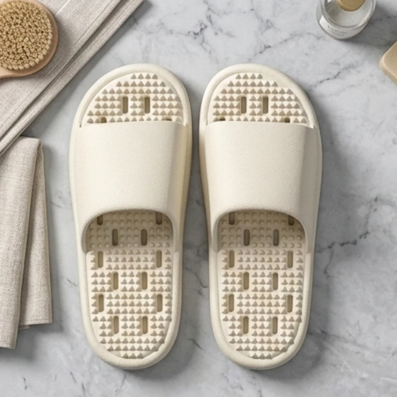 Women Summer Slippers Non Slip Quick Drying Shower Drainage Holes Soft Cushioned Breathable Beach Pool Shoes Slide Sandals - view 3