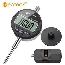 Neoteck DTI Digital Dial Indicator 0.01/0.0005'' Digital Probe Indicator Dial Test Gauge Range 0-25.4mm/1'' Dial Test Indicators