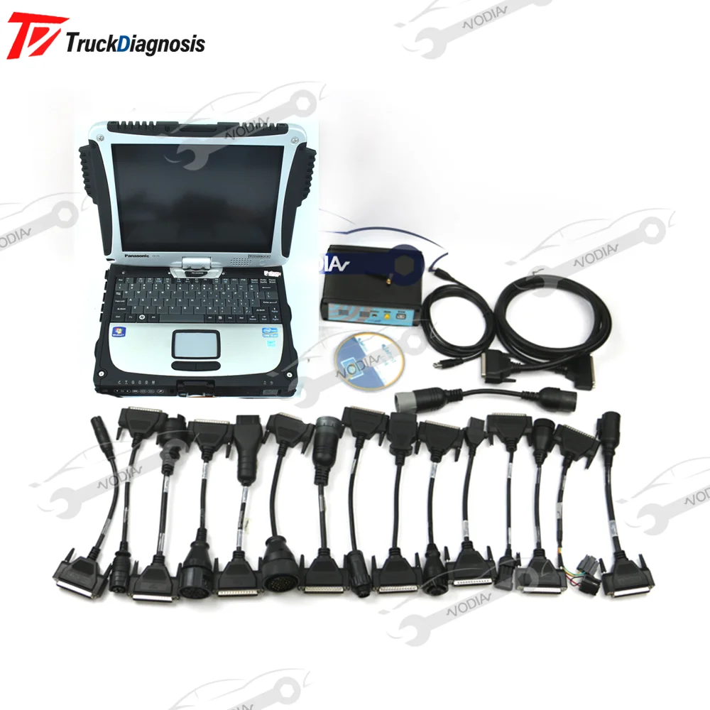 Toughbook CF19 laptop for Jaltest link Heavy Truck diagnostic toolJaltest exzavato Universal Truck excavator diagnostic kit