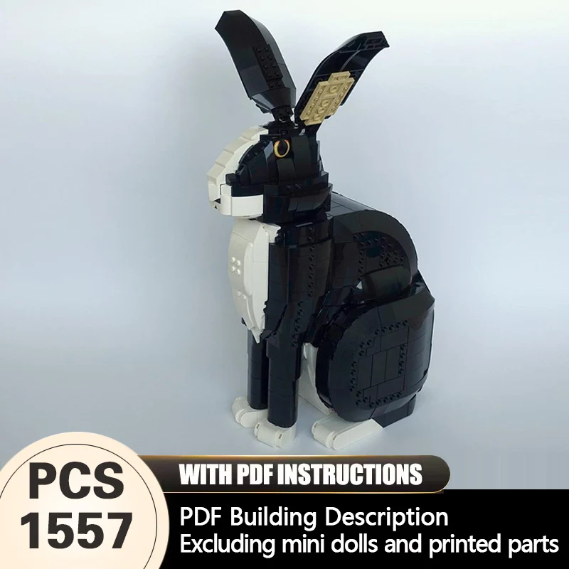 

Creators Animal Series Model MOC Building Bricks Black Rabbit Modular Technology Gifts Holiday Assemble Children Toys Suit