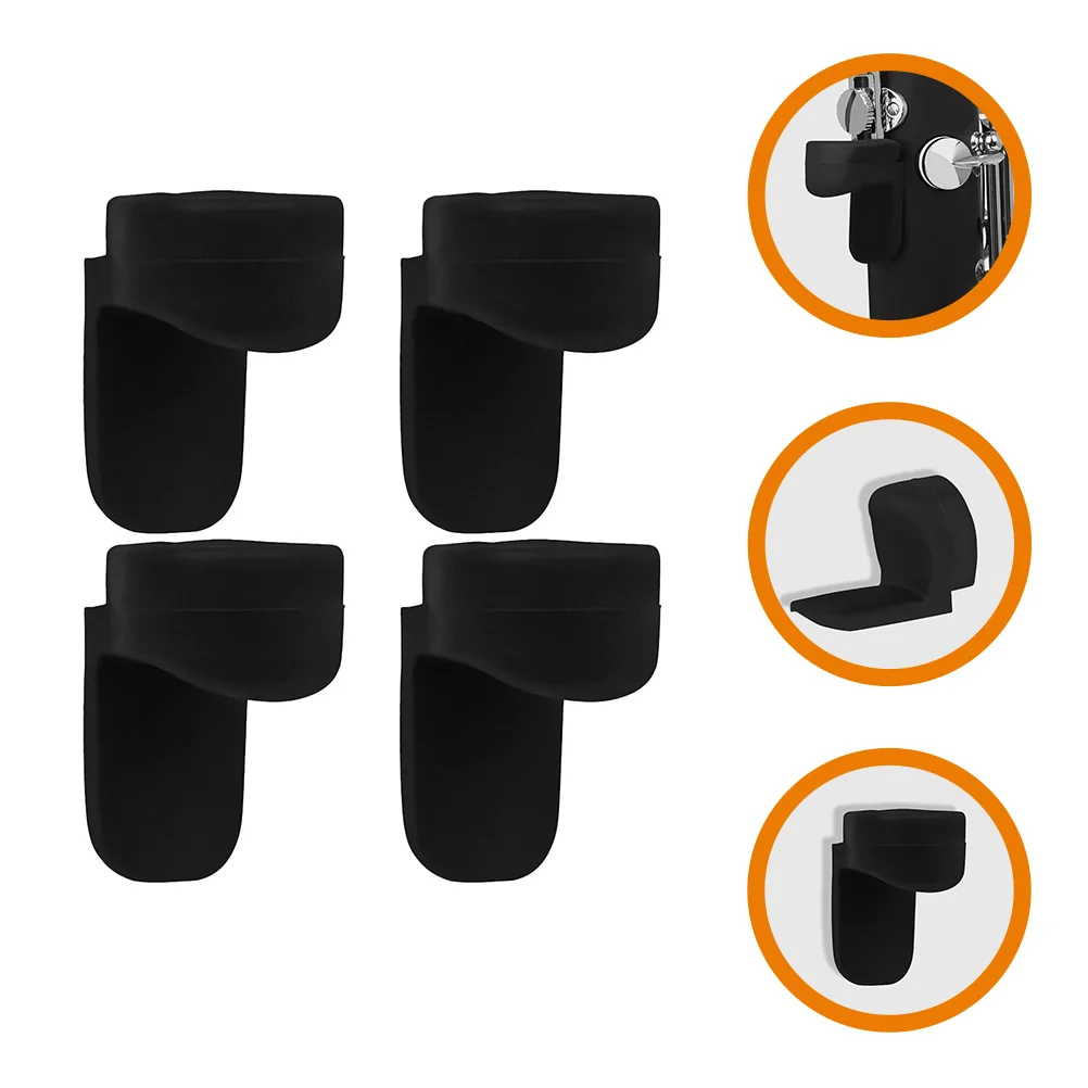 4 Pcs Clarinet Round Color Long Handle Thumb Pad (black) *4pcs Oboe Finger Rest Cushions Soft Cover Rests Silica Gel Silicone