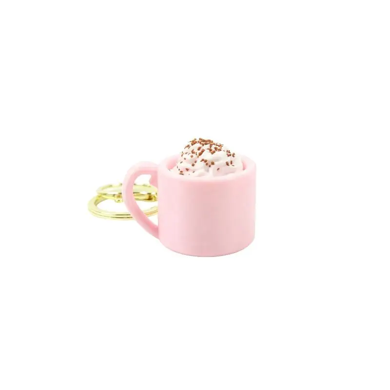 1 Stück Sundae Eisbecher-förmiger Schlüsselanhänger, 3D-gedruckter, niedlicher, simulierter Kaffeebecher, Stressabbau-Knopf, Fidget-Spielzeug – Detail 11