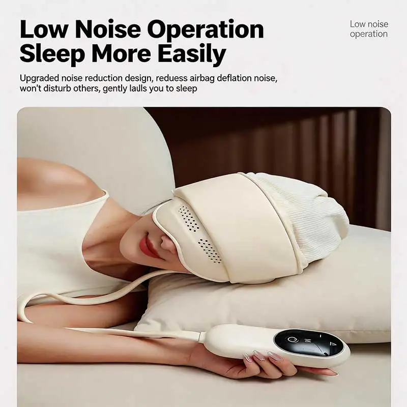 JianYouCare Head & Eye Integrated Airbag Massager Hat-style Hot Comprese 4 Massage Modes rechargeable Better Sleep Stress Relief