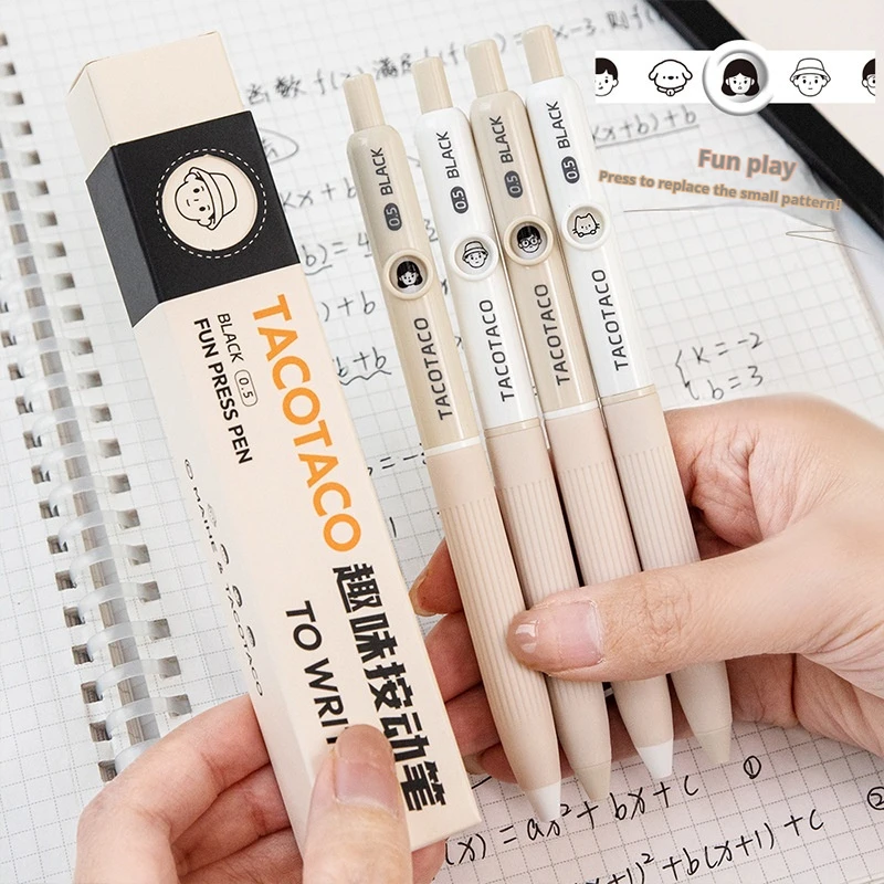 السلس الوجه المبتسم الإبداعية الطازجة الحبر الأسود هلام القلم طالب استخدام انقر سؤال بالفرشاة قلم محايد اللون مكتب اللوازم المدرسية