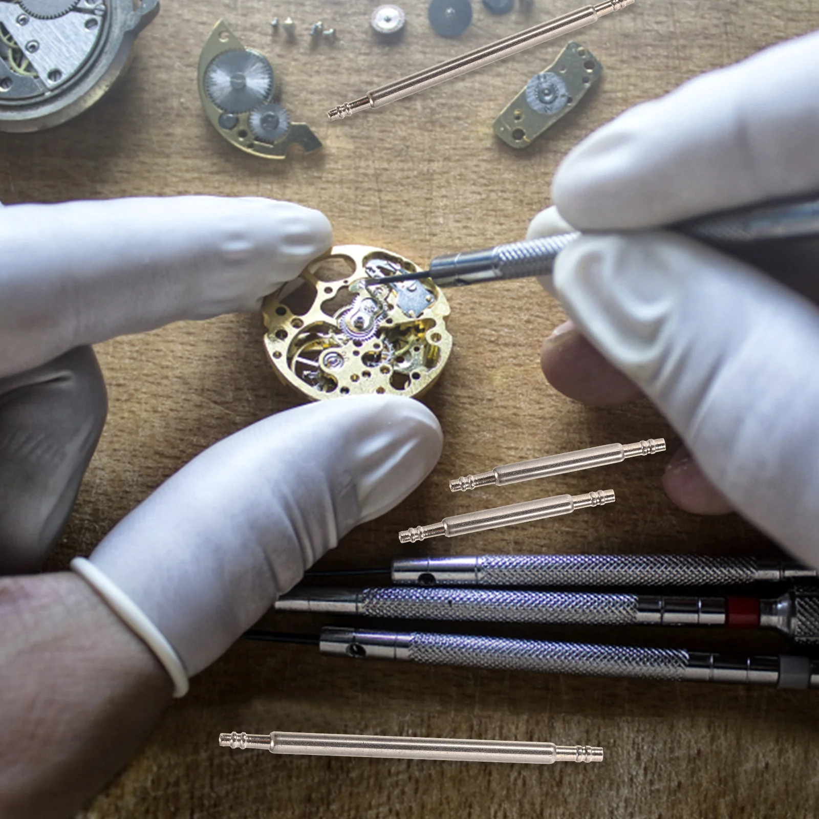 180 Uds. Pasadores de tubo para correa de reloj, accesorios útiles para relojeros y uso diario, Kit de reparación de relojes, herramientas para reparar relojes