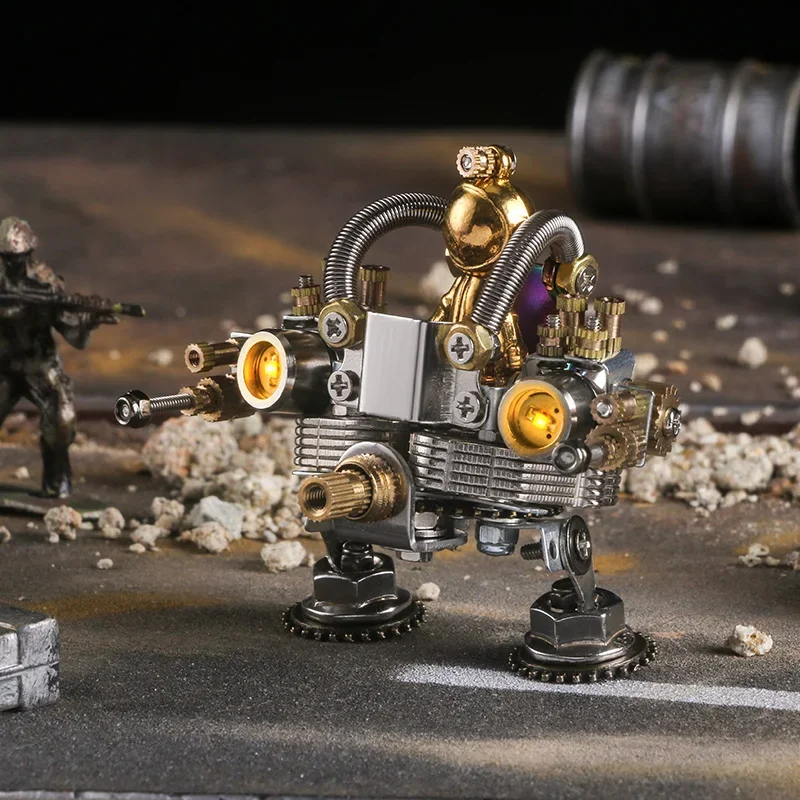 Mechanical Tank Cannon Alloy Armor Series Blind Box Hand-Made DIY Metal Model Ornaments Birthday Gift Assembled Toys Collectible