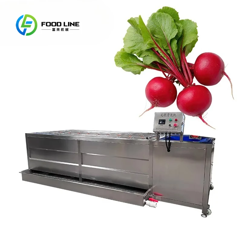 Customized Brush Cleaning Machine - Fully Automatic Cleaning and Peeling Equipment for Root and Stem Vegetables and Fruits