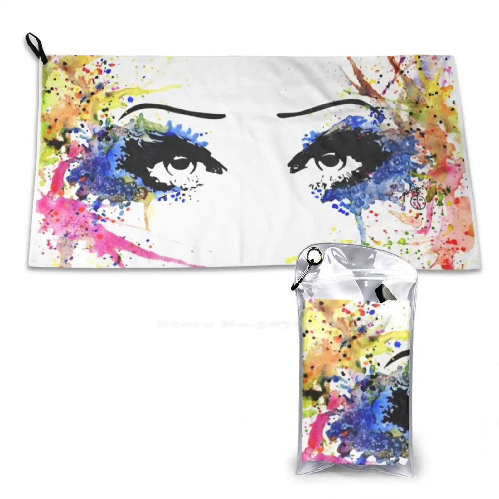 Hedwig And The Angry Inch Soft Towel Quick Dry Beach Towel Hedwig And The Angry Inch Darren Criss Watercolor Make Up