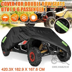 UTV 300D Utility Vehicle Storage Cover Compatible With Polaris RZR PRO XP, RZR PRO R for Can-Am for Kawasaki 4-Seats Black