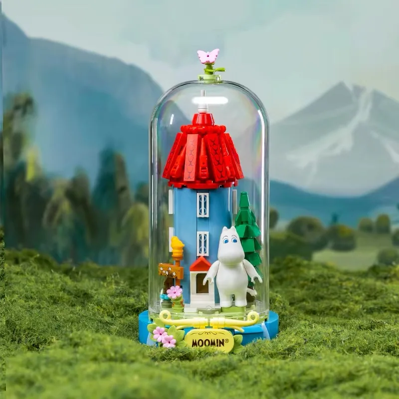 Pantasy Moomin Wandering Series Bouwstenen Klassieke samenwerking 80e verjaardag Assemblagemodel Speelgoed Desktop Ornament Cadeau