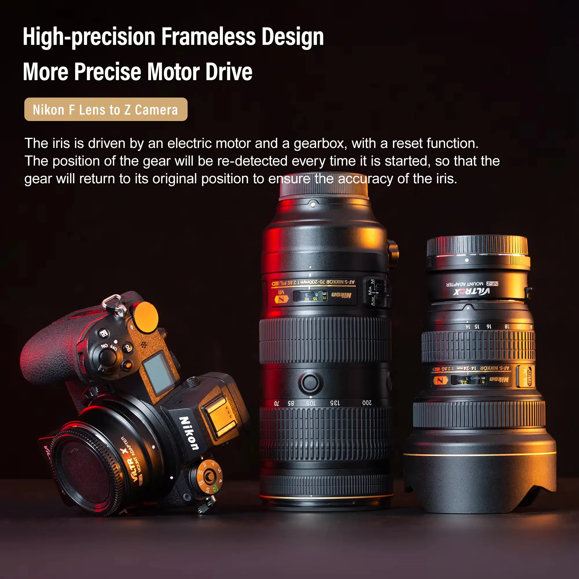 NF-Z VILTROX สำหรับ Nikkor F mount เลนส์ TO NIK Z อะแดปเตอร์อุปกรณ์ติดกล้องโฟกัสอัตโนมัติอะแดปเตอร์เลนส์เต็มเฟรมสำหรับ Nikon Z6 Z7 Z8 Z9 Z7II