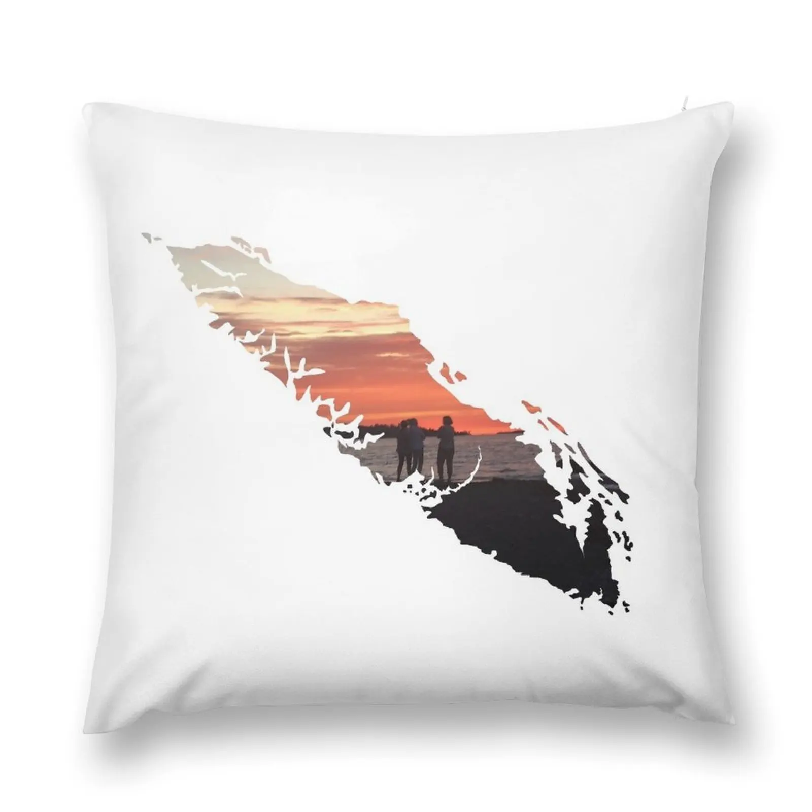 

Vancouver Island Ocean Sunset Silhouette Throw Pillow Christmas Covers For Cushions Sofa Cover pillow