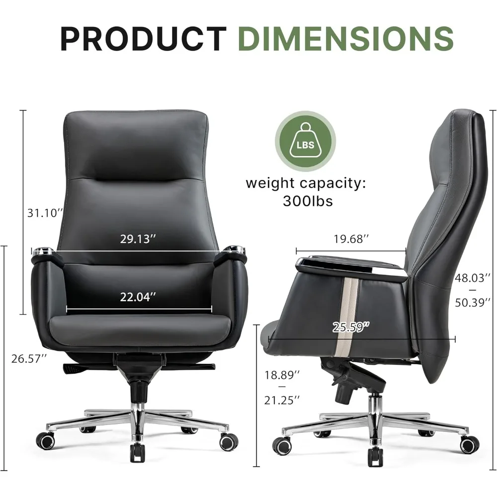 ERGONOMIC Executive Office Chair Ergonomic Desk Chair, High Back Office Chair Big and Tall with Extra Wide Seat