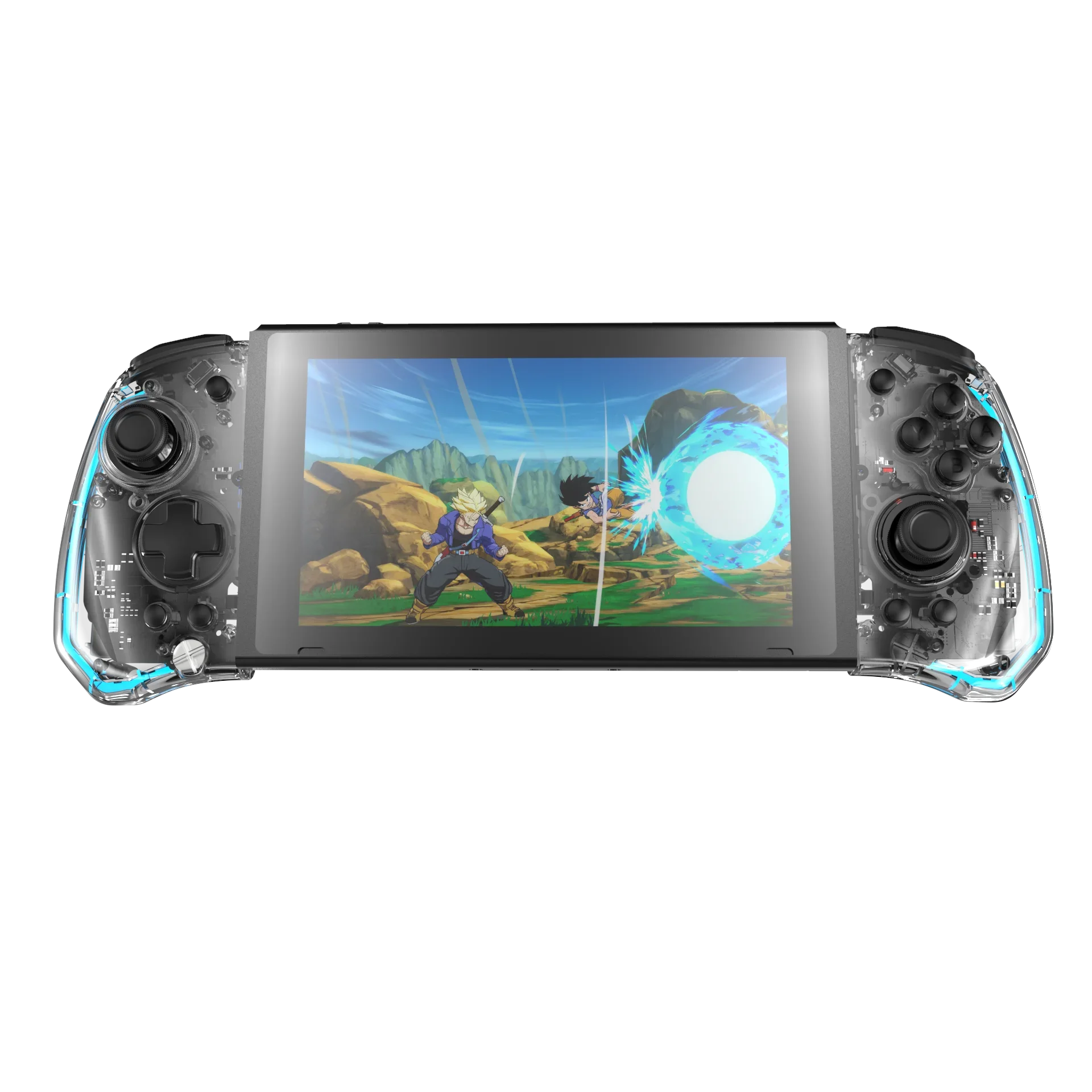 Y40 وحدة تحكم ألعاب شفافة 500 مللي أمبير في الساعة محركات مزدوجة زر واحد إيقاظ الحركة ستة محاور وظيفة توربو للتبديل