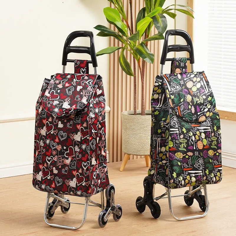 portable-folding-shopping-cart-lightweight-hand-push-stair-climbing-vegetable-buying-car-sturdy-stainless-steel-market-basket